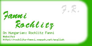 fanni rochlitz business card